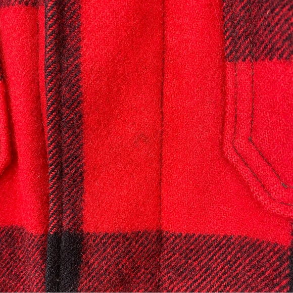 Vintage Western Field size 40 Men’s Red Black Buffalo Plaid Wool Hunting Jacket - Picture 3 of 16